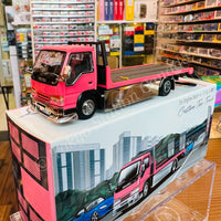 PEAKO64 1/64 Peako Model & YES Flatbed Tow Truck PINK 63508