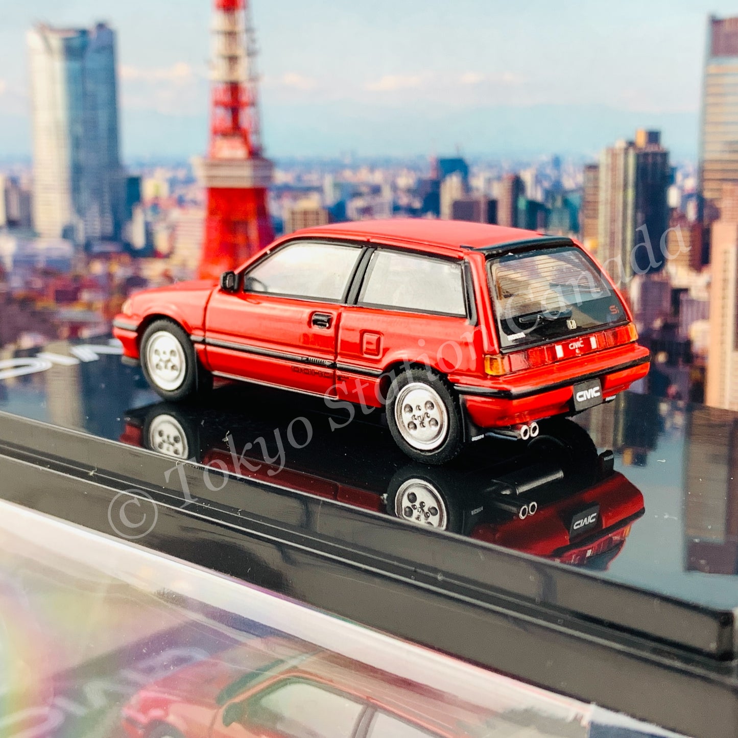 HOBBY JAPAN 1/64 Honda CIVIC Si (AT) 1984 Red HJ641029AR