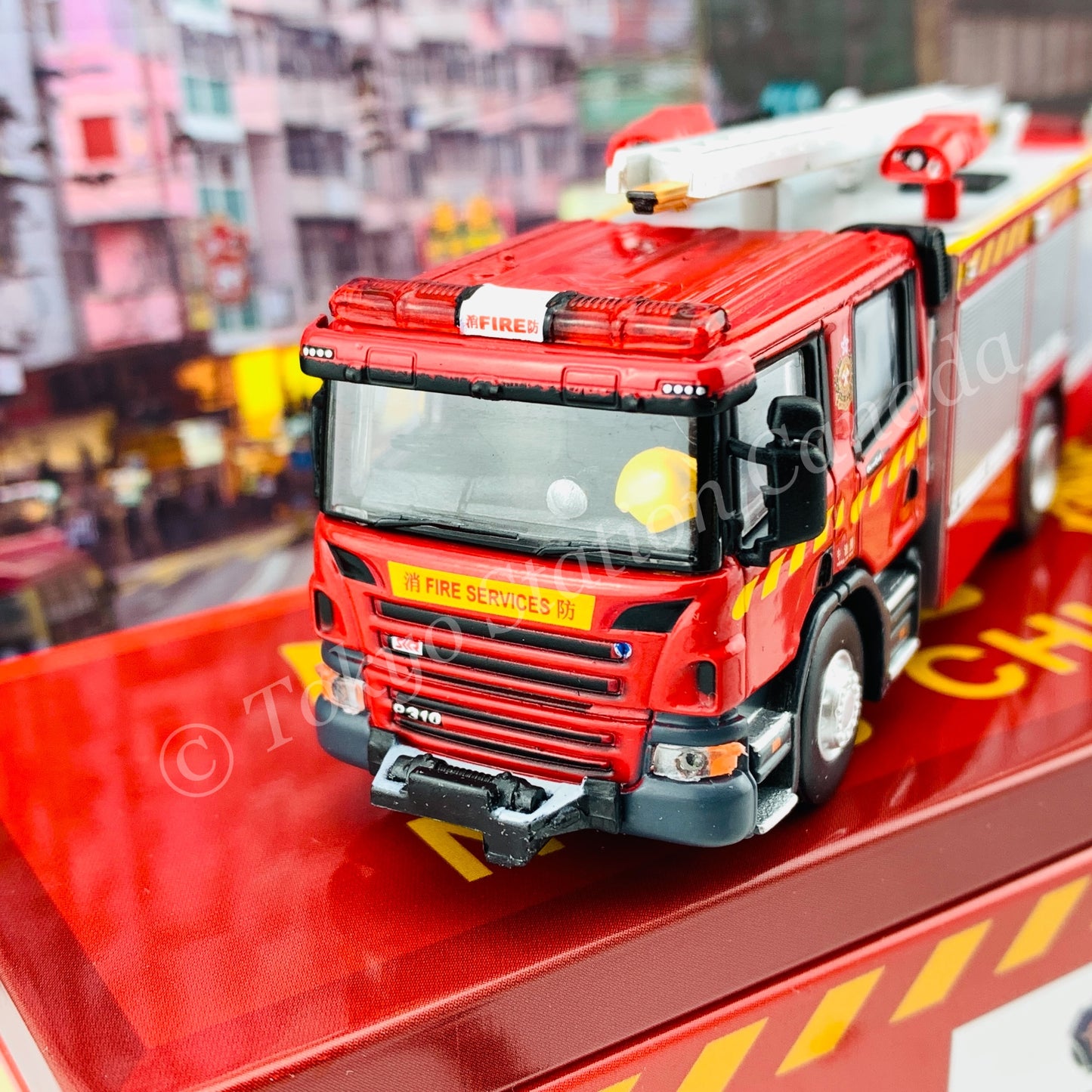 TINY 微影 SCANIA Major Pump (F410) Hong Kong FSD NGAU CHI WAN Limited Edition 牛池灣 消防處泵車(神之車) [展會限定] ATC65111