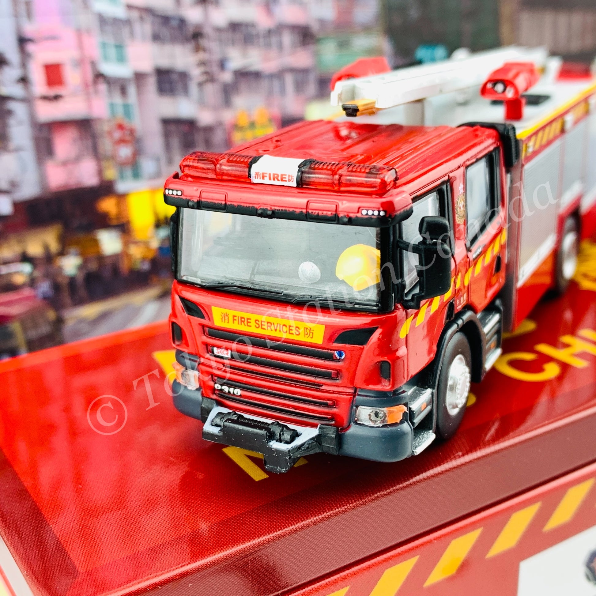 TINY 微影 SCANIA Major Pump (F410) Hong Kong FSD NGAU CHI WAN Limited Edition 牛池灣 消防處泵車(神之車) [展會限定] ATC65111