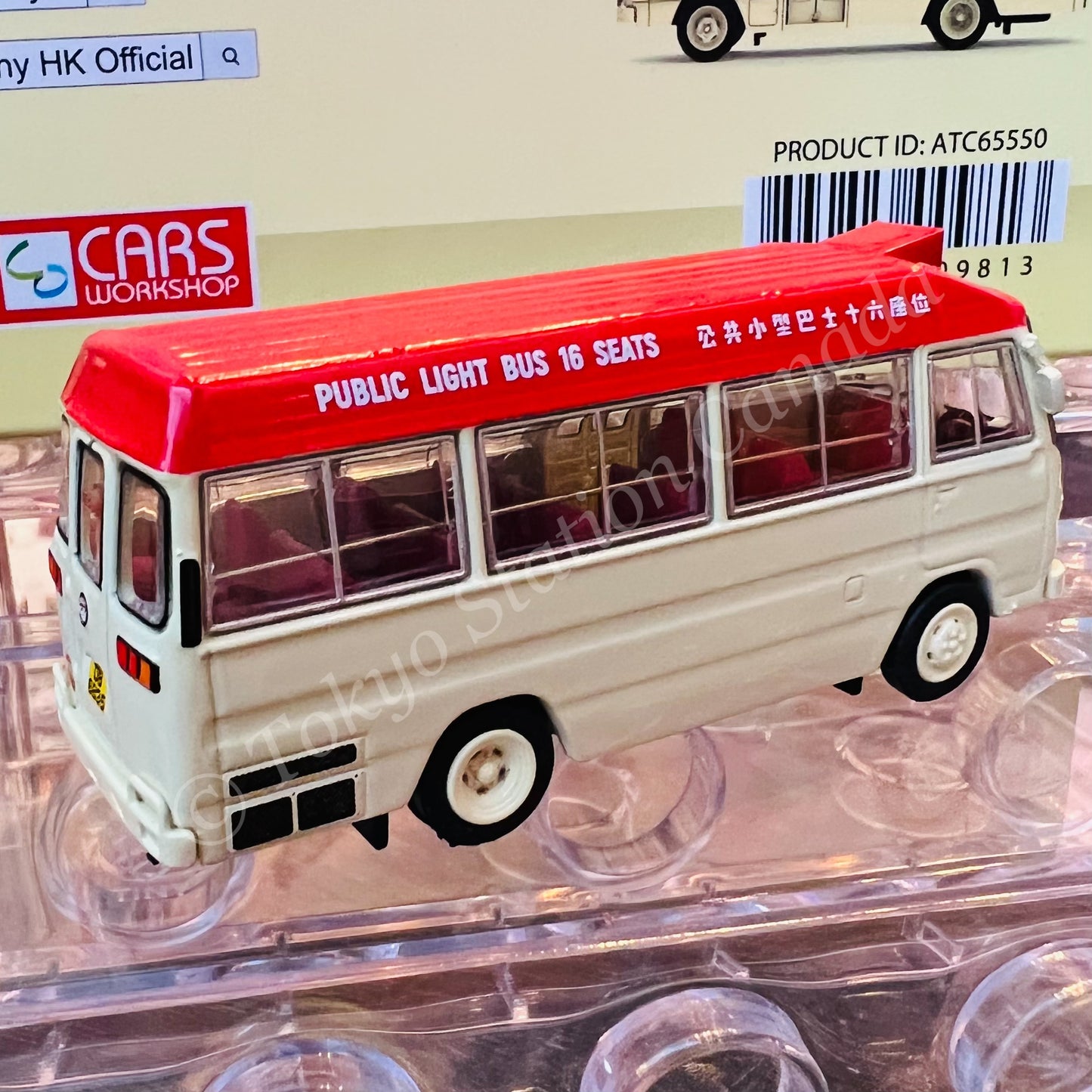 TINY 微影 1/76 Mitsubishi Rosa Red Mini Bus 16-Seat (Jordan Road 佐敦道) "7-11"  ATC65550