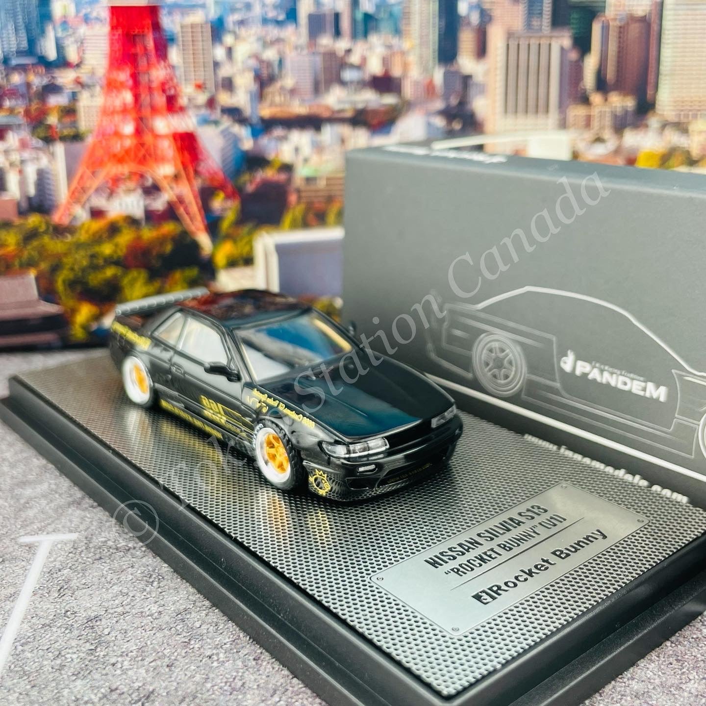 INNO64 1/64 NISSAN SILVIA S13 PANDEM ROCKET BUNNY Black IN64-S13V1-BLA