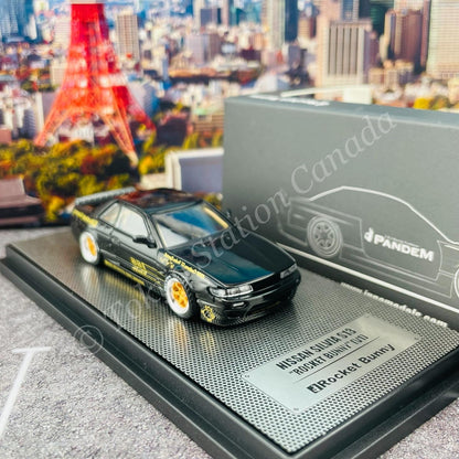 INNO64 1/64 NISSAN SILVIA S13 PANDEM ROCKET BUNNY Black IN64-S13V1-BLA