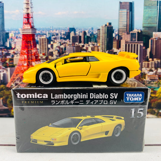 Tomica Premium 15 Lamborghini Diablo (Yellow)
