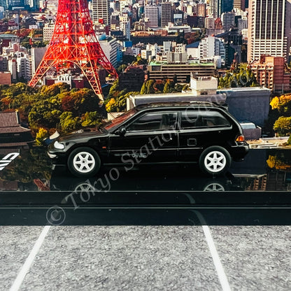 HOBBY JAPAN 1/64 Honda CIVIC (EF9) SiR Ⅱ Customized Version Black HJ641031CBK