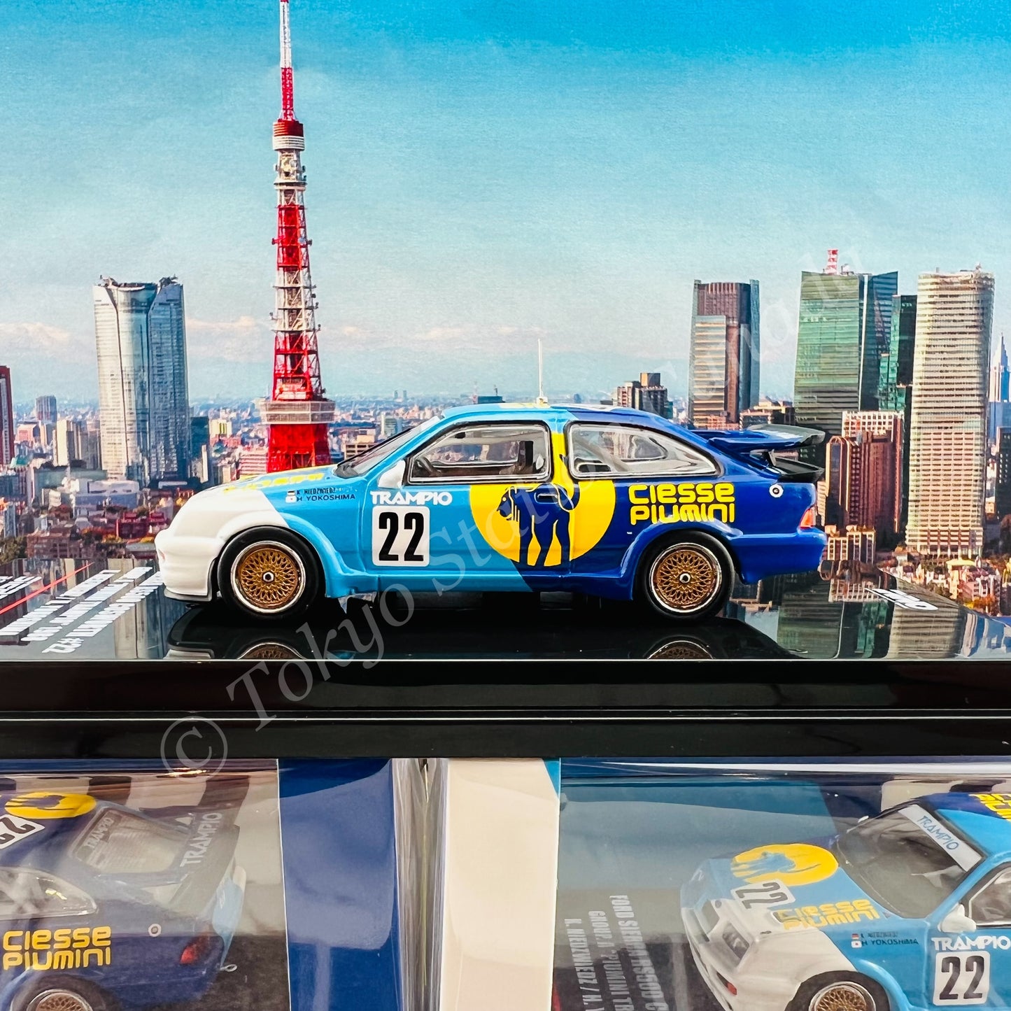 INNO64 1/64 FORD SIERRA RS500 COSWORTH #22 "PIUMINI TRAMPIO" JTC Fuji Inter-Tec 500 Km 1988 Winner  k. Niedzwiedz / H. Yokoshima IN64-RS500-PT