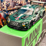 MINI GT 1/64 Bentley Continental GT3 #107 2019 Total 24 Hours of Spa M-Sport Team Bentley RHD MGT00208-R