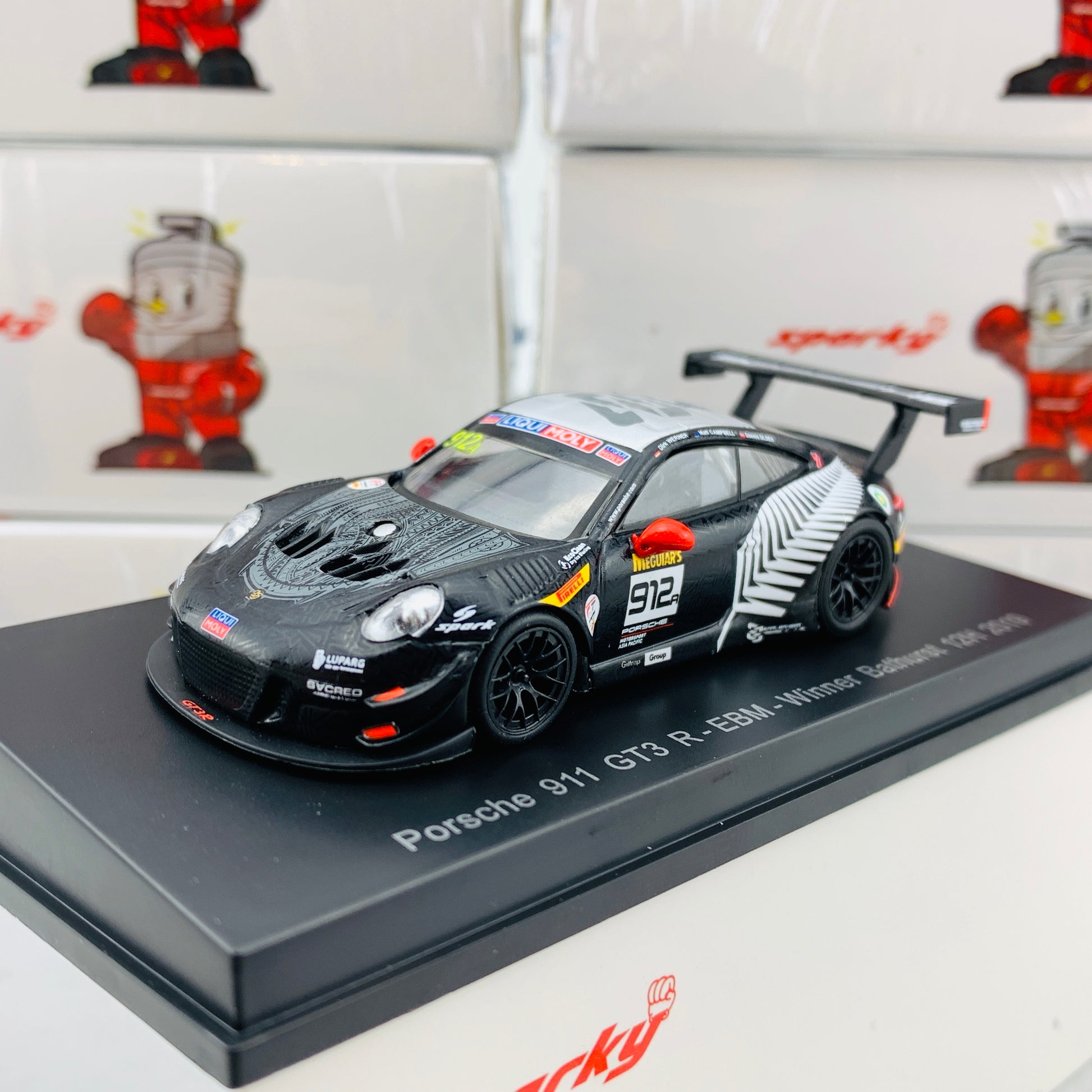 Sparky 1/64 PORSCHE 911 GT3 R NO.912 EBM Winner Bathurst 12H 2019 D. Werner - D. Olsen - M. Campbell Y160