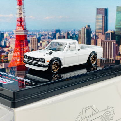 INNO64 1/64 NISSAN SUNNY "HAKOTORA" Pickup Truck White IN64-HKT-WHI