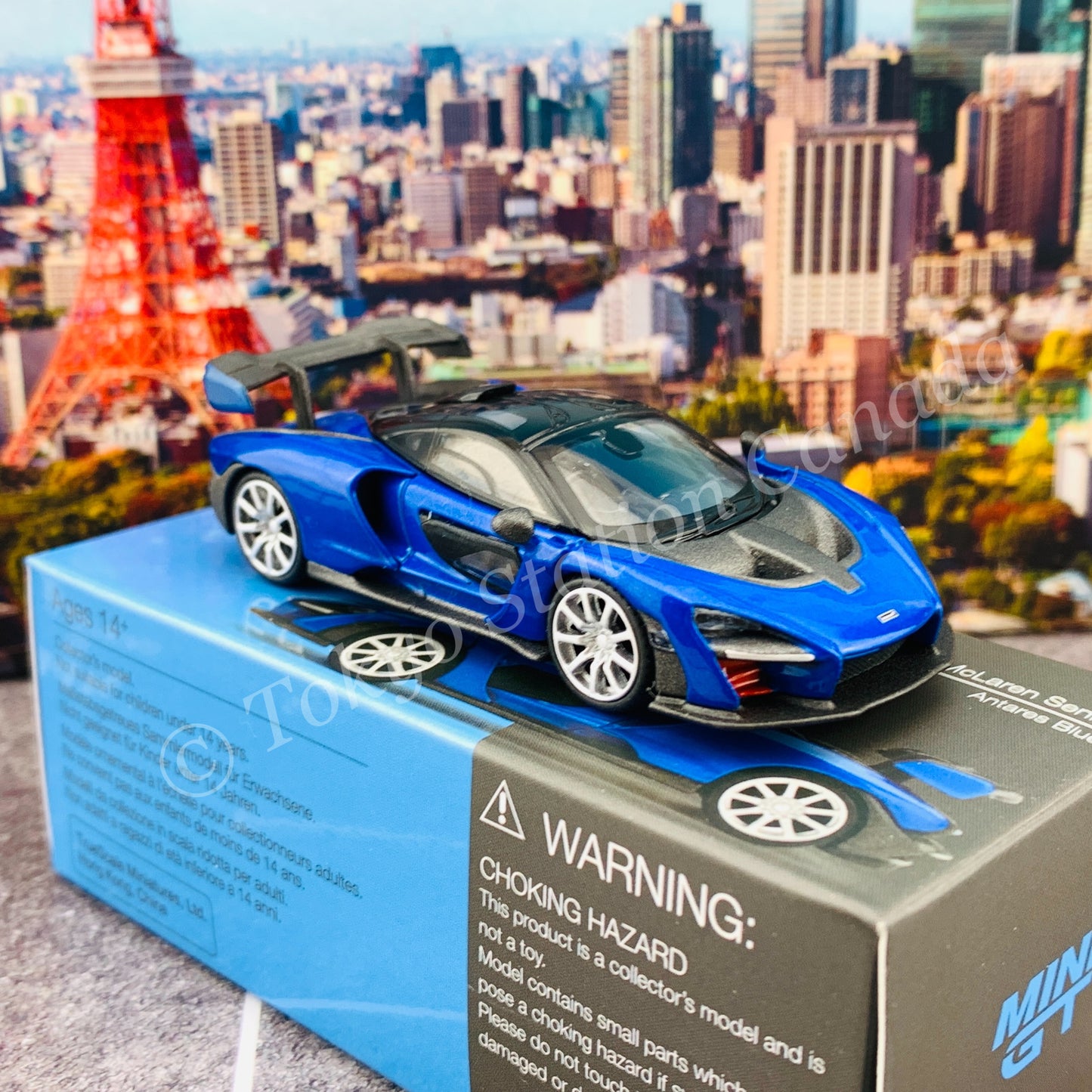 MINI GT 1/64 McLaren Senna  Antares Blue RHD MGT00232-R