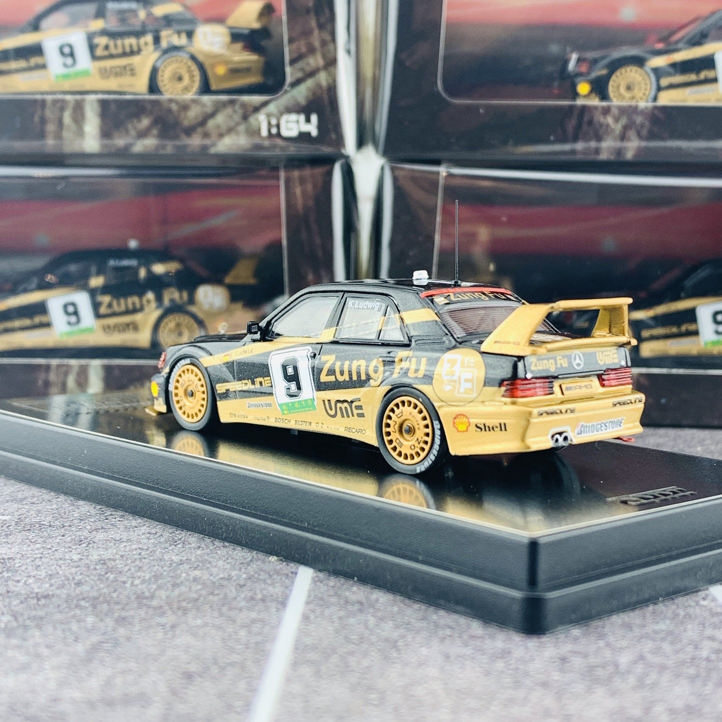 INNO x POPRACE Mercedes Benz AMG 190E 2.5-16 EVO II #9 "Zung Fu" - Macau Guia Race 1991 PR64-190-91M09
