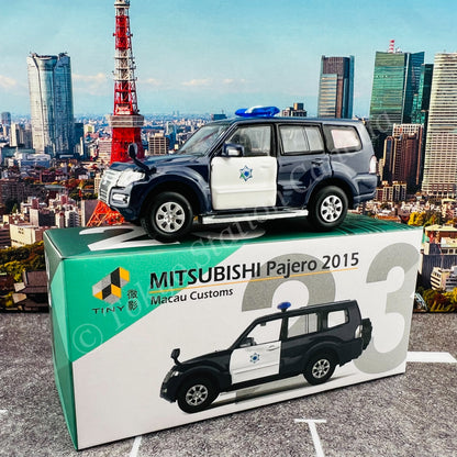 TINY 微影 MC23 MITSUBISHI Pajero 2015 Macau Customs (Scale 1/64) ATCMC64010