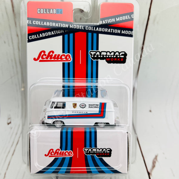Schuco X Tarmac Works 1/64 Volkswagen T1 Panel Van – Martini Racing – Limited Edition COLLAB64