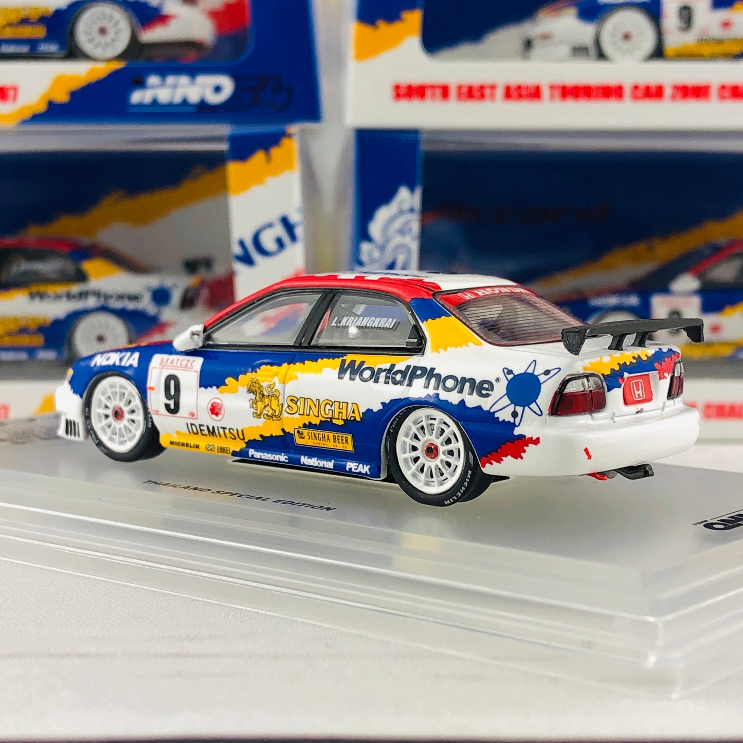 INNO64 Honda Accord CD6 #9 "World Phone Singha Racing Team" SEATCZC 1997 Thailand Special Edition IN64-CD6-SEATCZC