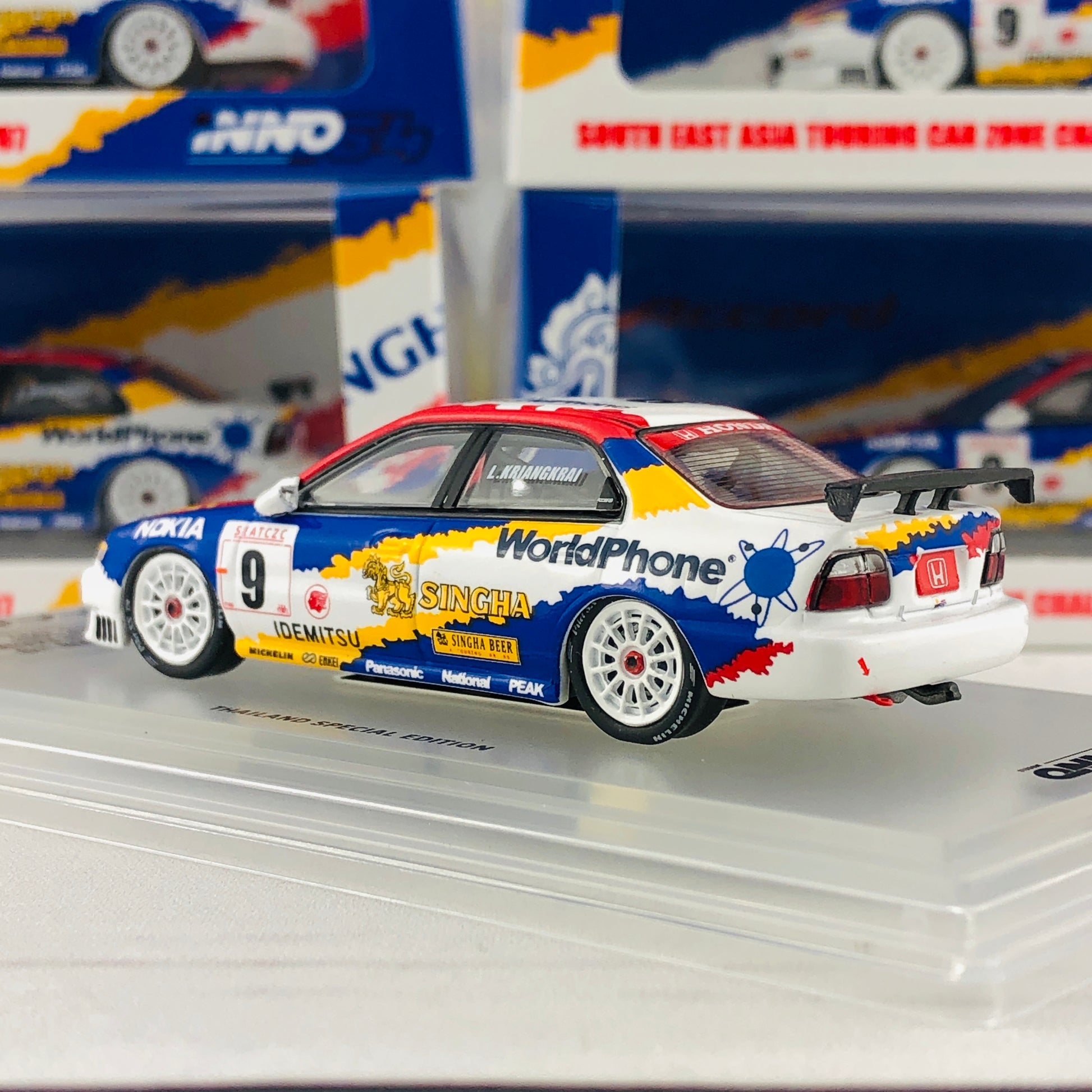INNO64 Honda Accord CD6 #9 "World Phone Singha Racing Team" SEATCZC 1997 Thailand Special Edition IN64-CD6-SEATCZC
