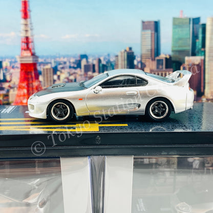 TARMAC WORKS 1/64 HOBBY64 Toyota Supra Silver Limited to 1248pcs T64-011-SG