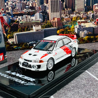 HOBBY JAPAN 1/64 MITSUBISHI LANCER GSR EVOLUTION 5 (CP9A) 1998 Gr. A Promotion Model White HJ641032CW