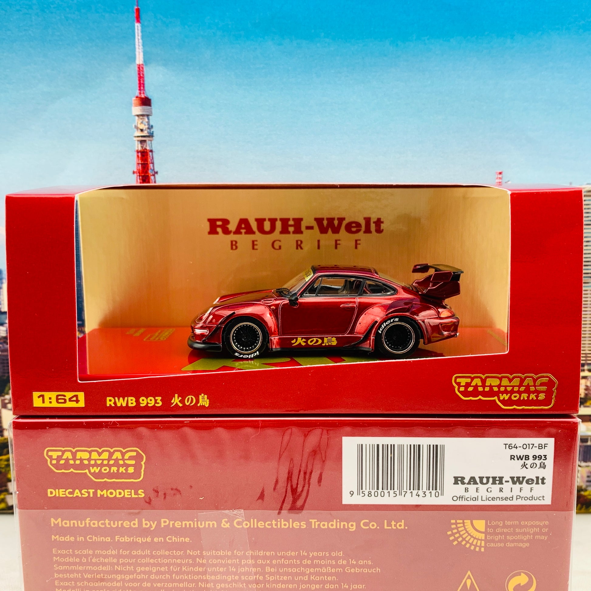 Tarmac Works 1/64 RWB 993 火の鳥 Firebird Singapore Special Edition T64-017-BF