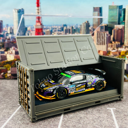 TARMAC WORKS 1/64 COLLAB64 Audi R8 LMS GT4  Super Taikyu STZ 2020 Nishimura / Okamoto / Tagahara / Fujiwara with Container T64-070-EVA20