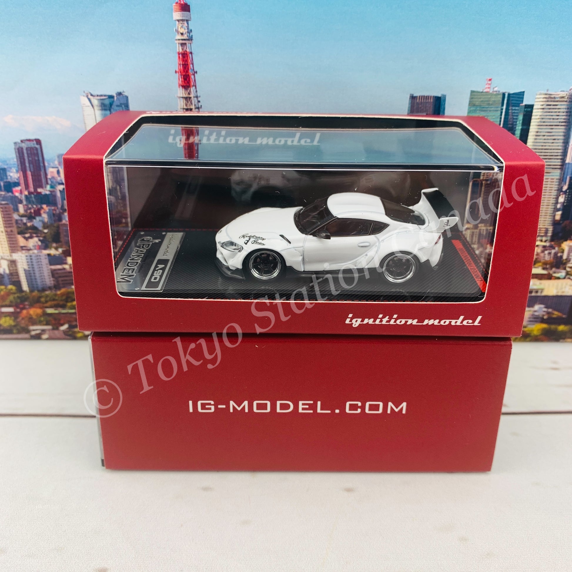 Ignition Model 1/64 PANDEM Supra (A90) Pearl White IG2333