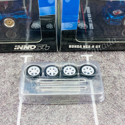 INNO64 1/64 HONDA NSX-R GT (NA2) Blue Chrome W/ Extra Wheels IN64-NSXGT-BLUCH