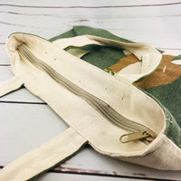 Shiba Inu Green "Called Me" Mini Tote Bag with Zipper by Mintinn 23063