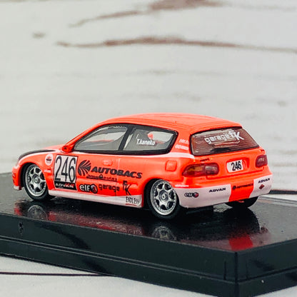 Tarmac Works 1/64 Honda Civic EG6 Motegi Civic Race 2010 #246 AUTOBACS T64-001-AB