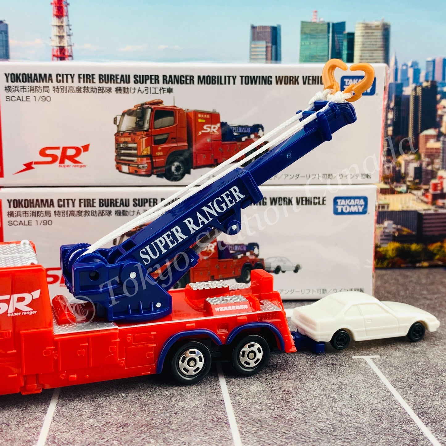 TOMICA 132 Yokohama City Fire Bureau Super Ranger Mobility Towing Work Vehicle