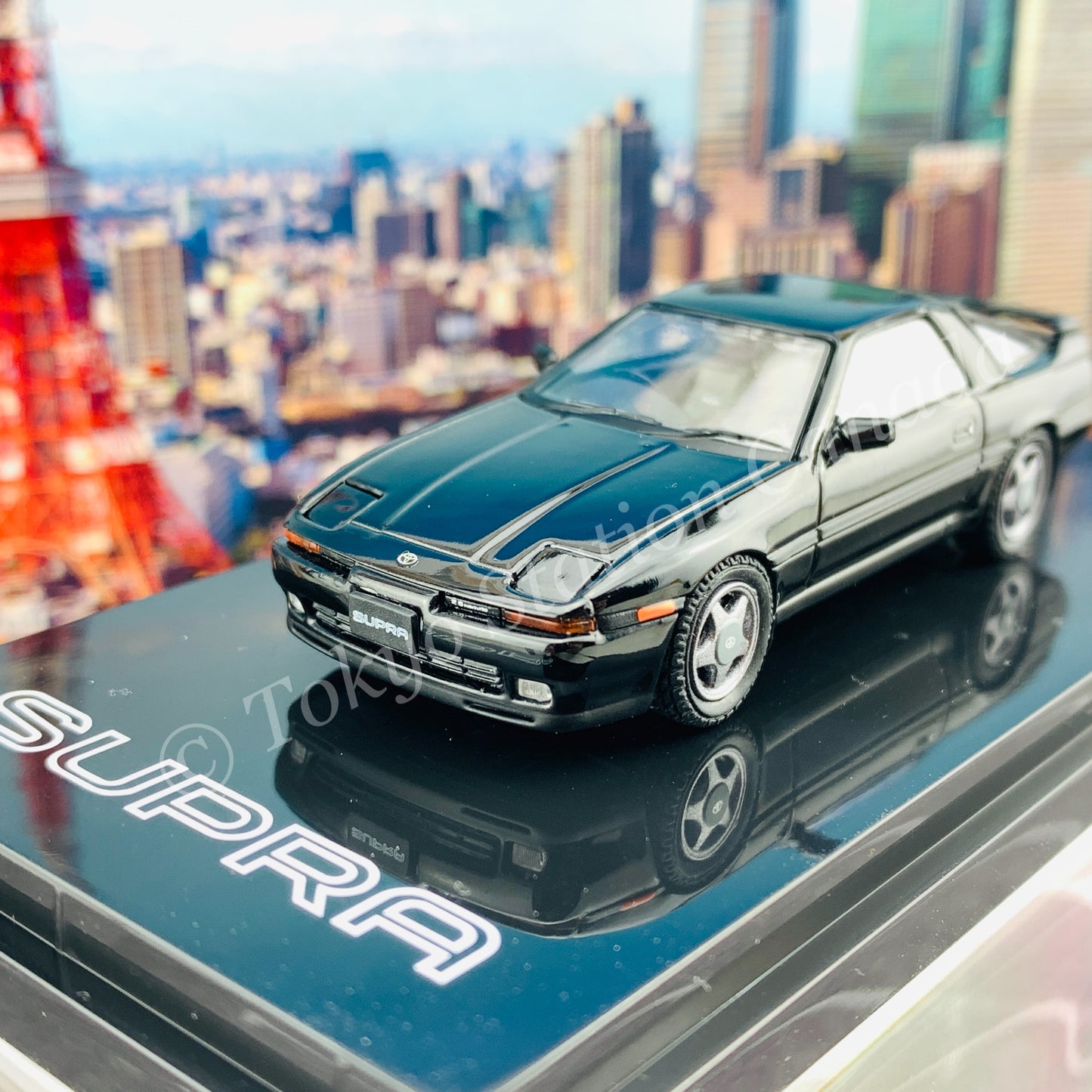 HOBBY JAPAN 1/64 Toyota SUPRA (A70) 2.5GT TWIN TURBO R BLACK HJ641026RBK