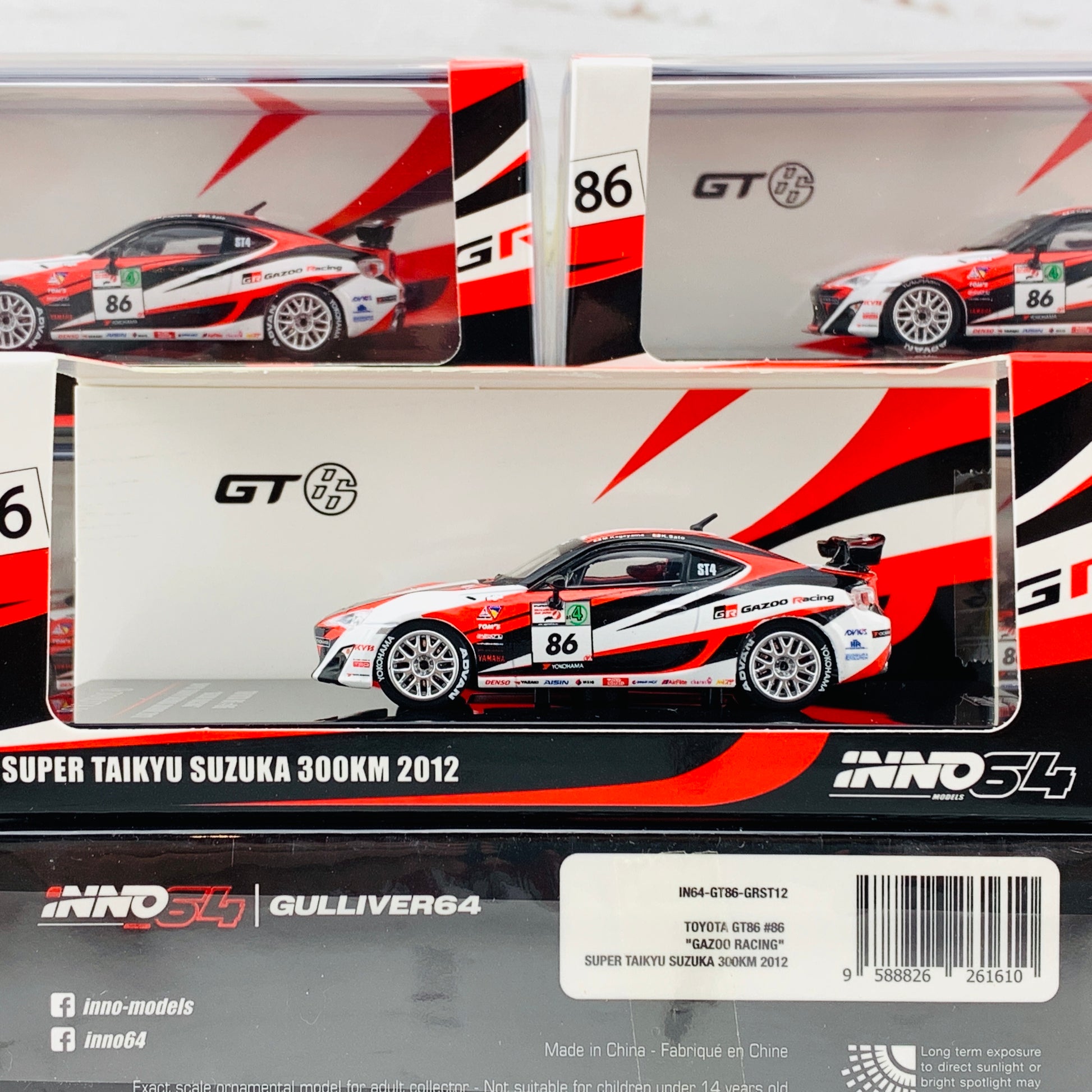 INNO64 1/64 TOYOTA GT86 #86 "GAZOO RACING" Super Taikyu Suzuka 300km 2012  IN64-GT86-GRST12