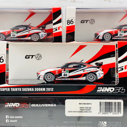INNO64 1/64 TOYOTA GT86 #86 "GAZOO RACING" Super Taikyu Suzuka 300km 2012  IN64-GT86-GRST12