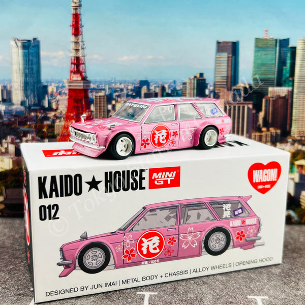 MINI GT x Kaido House 1/64 Datsun KAIDO 510 Wagon Hanami V1 LHD KHMG012