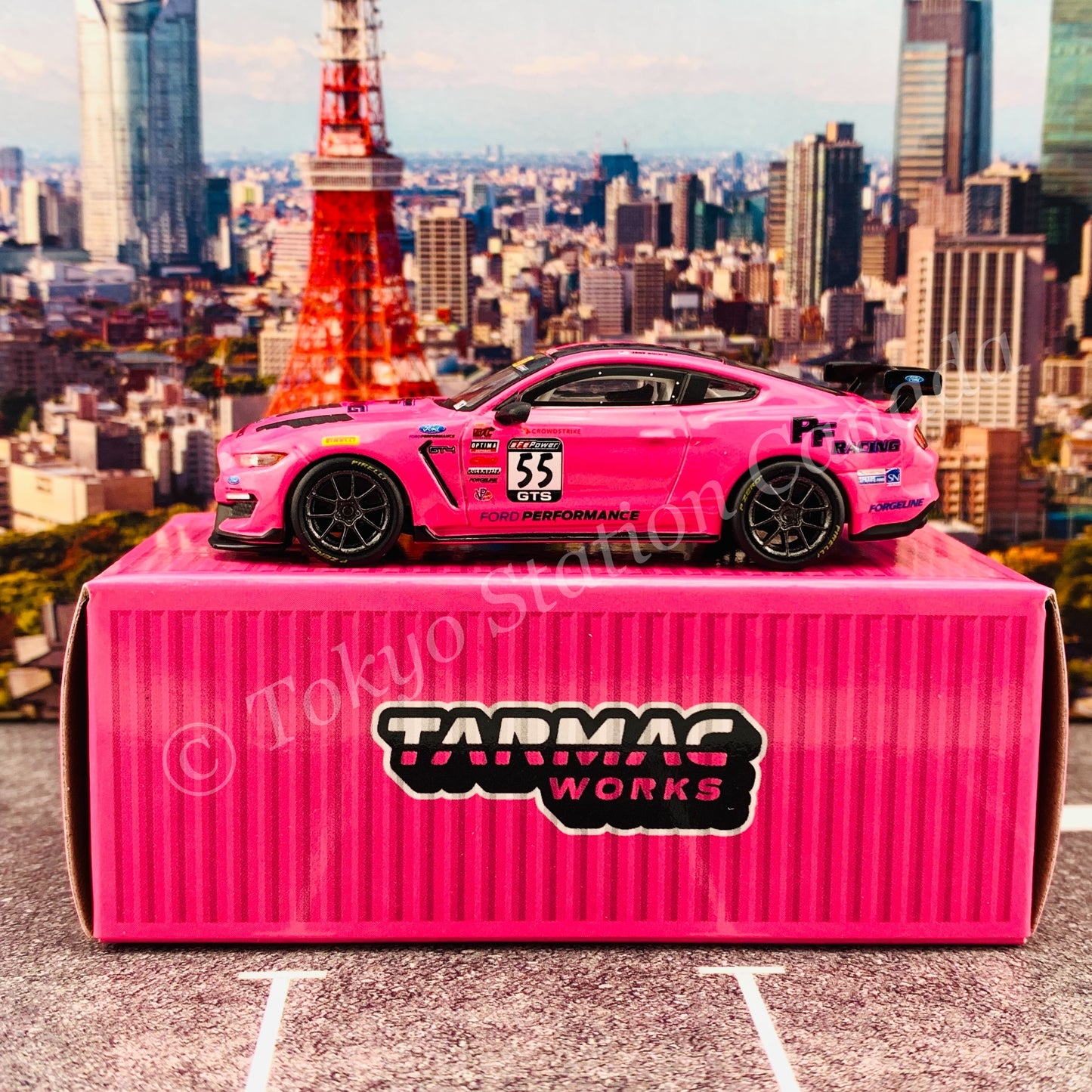 Tarmac Works 1/64 Global64 Ford Mustang GT4 Pirelli World Challenge 2018 T64G-011-PWC
