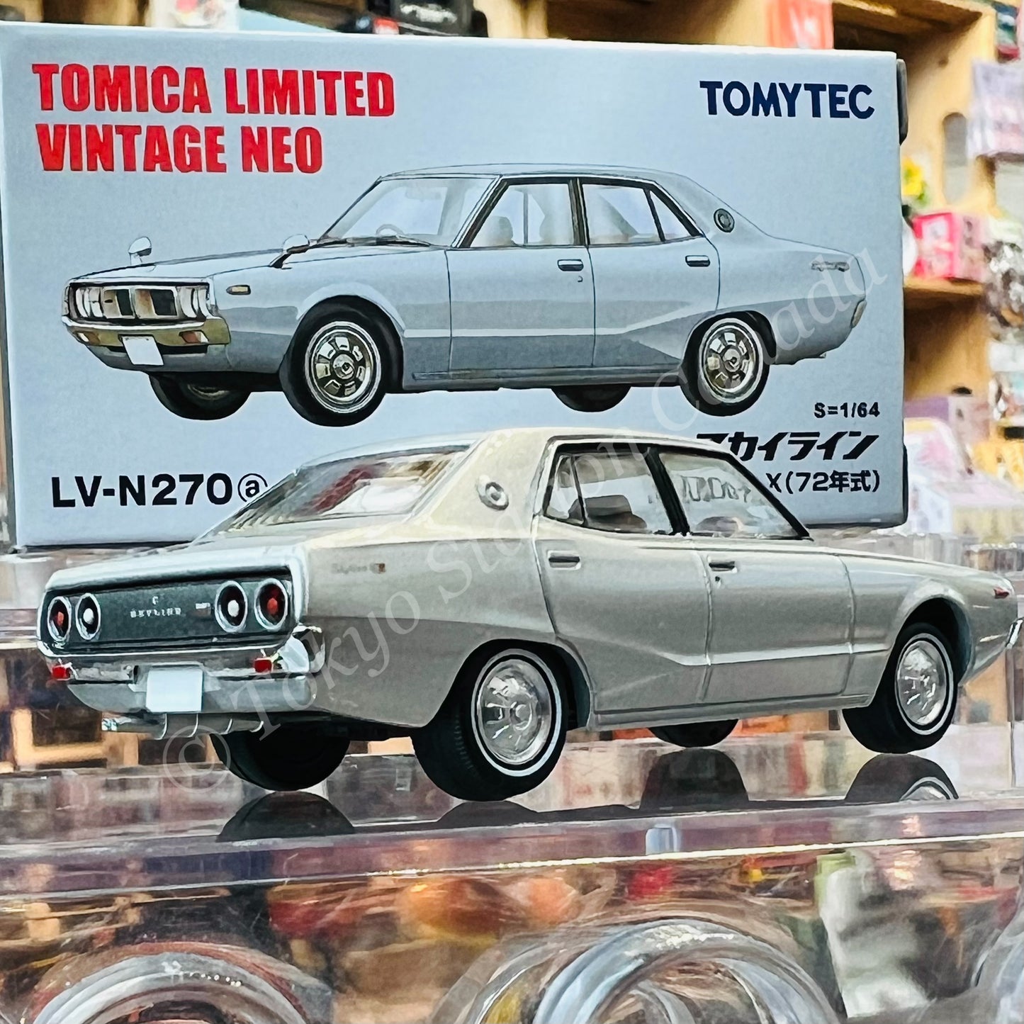 TOMYTEC Tomica Limited Vintage Neo 1/64 Nissan Skyline 2000GT-X Silver 1972 LV-N270a