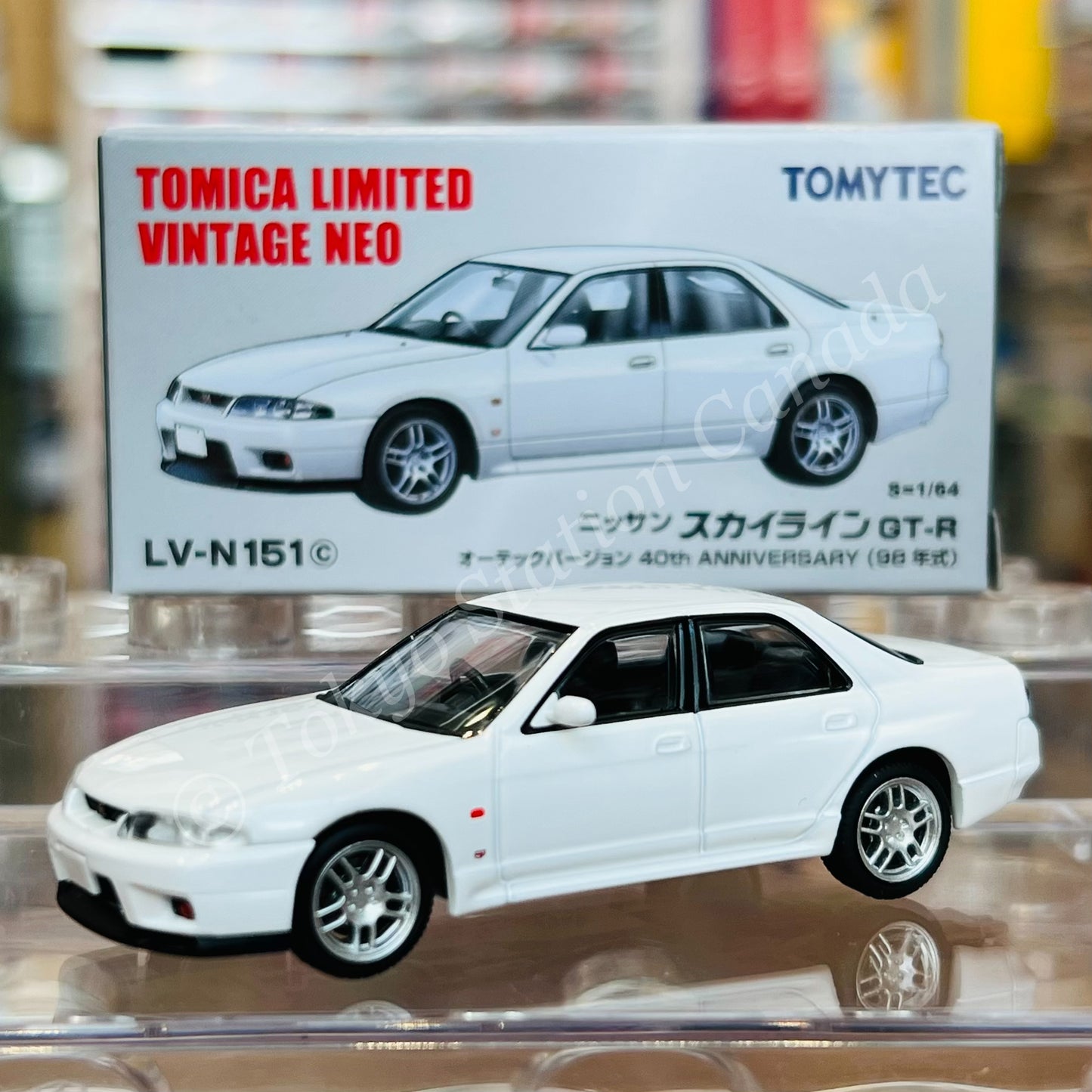 TOMYTEC Tomica Limited Vintage Neo 1/64 Nissan Skyline GT-R Otec Version 40th ANNIVERSARY (White) 1998 LV-N151c