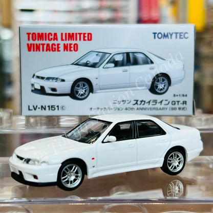 TOMYTEC Tomica Limited Vintage Neo 1/64 Nissan Skyline GT-R Otec Version 40th ANNIVERSARY (White) 1998 LV-N151c