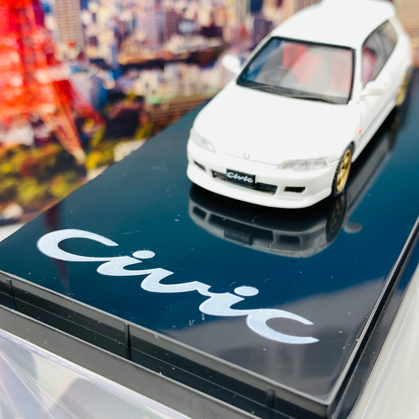 HOBBY JAPAN 1/64 Honda Civic EG6 Customized Version WHITE HJ641017CW