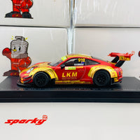 Sparky 1/64 PORSCHE 911 GT3 R NO.912 MANTHEY-RACING FIA GT WORLD CUP MACAU 2018 EARL BAMBER Y126