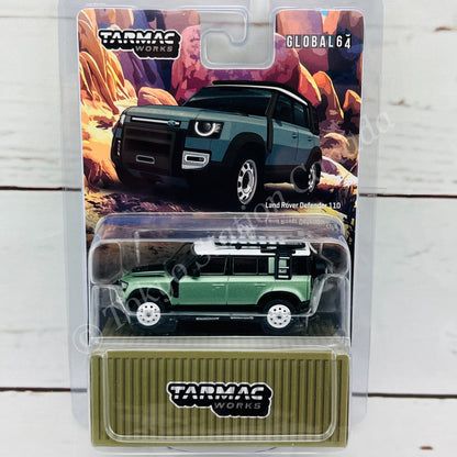 TARMAC WORKS 1/64 Global64 Land Rover Defender 110 Green Metallic T64G-020-GR