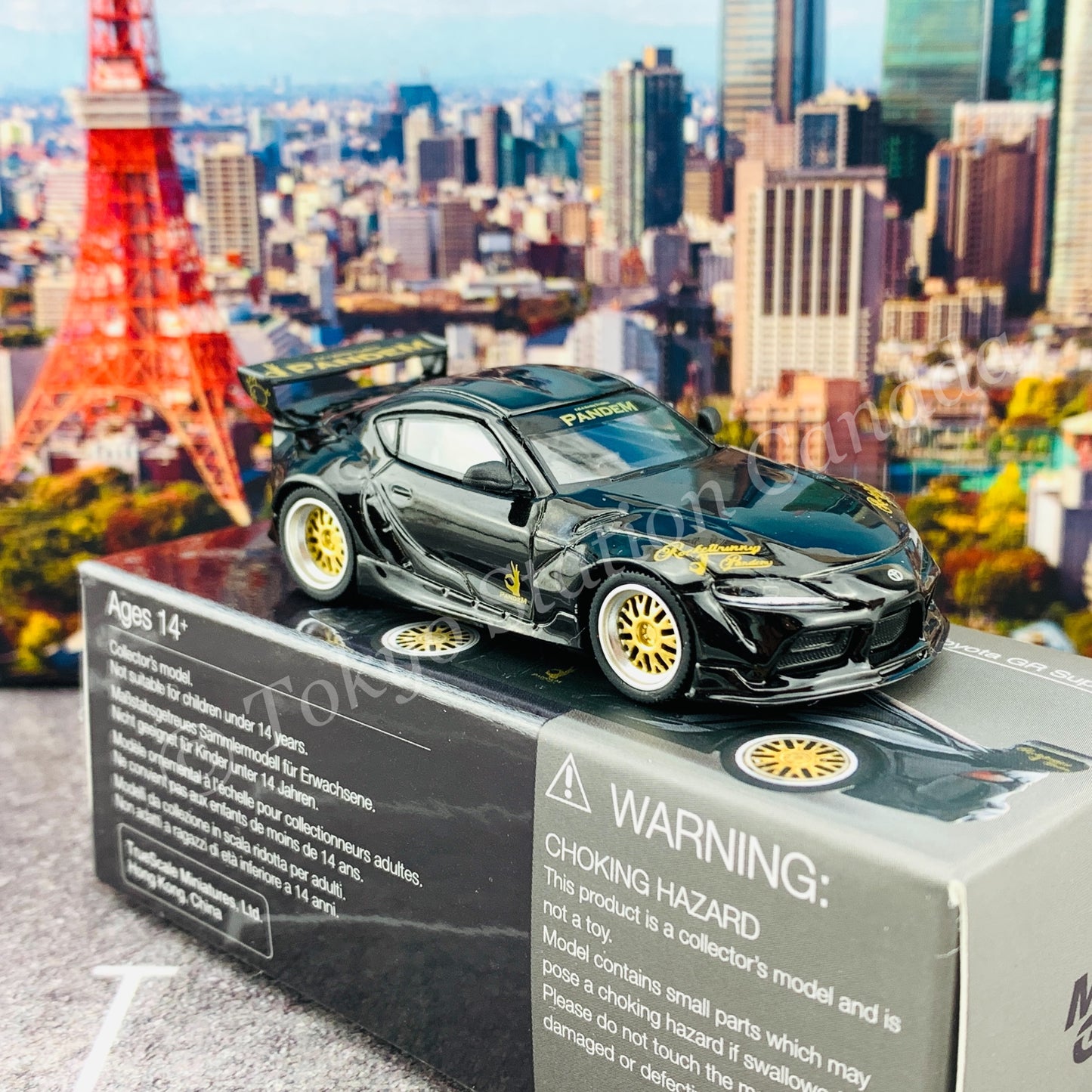 MINI GT 1/64 Pandem Toyota GR Supra V1.0  Black RHD MGT00219-R