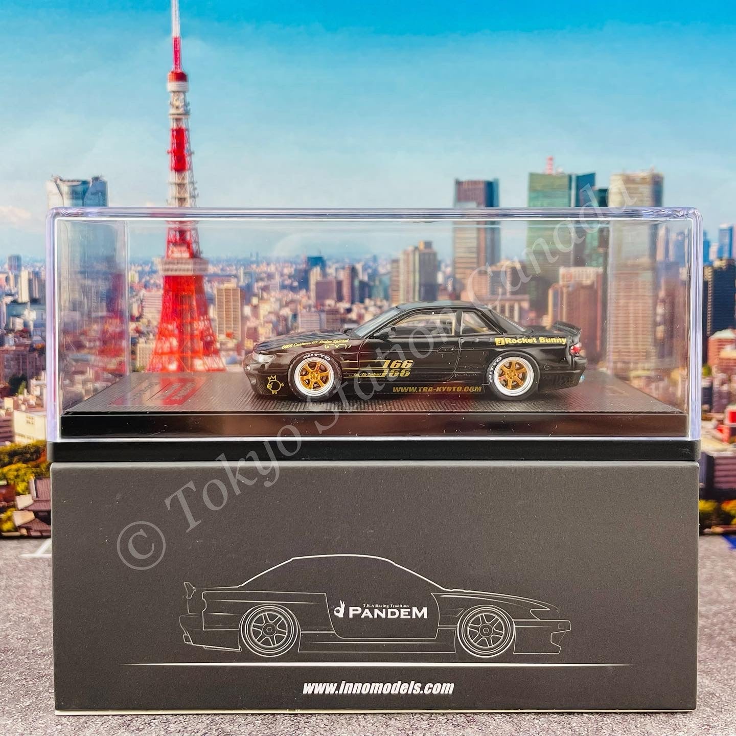 INNO64 1/64 NISSAN SILVIA S13 PANDEM ROCKET BUNNY Black IN64-S13V1-BLA