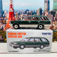 Tomytec Limited Vintage Neo 1/64 Nissan Cedric Wagon V20E SGL Limited (Green / Silver) LV-N209b