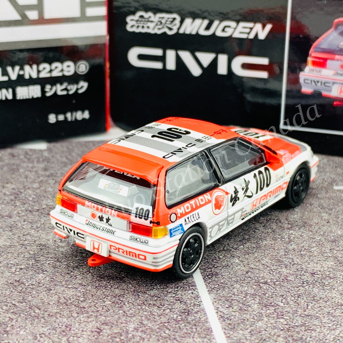 Tomytec Limited Vintage Neo 1/64 Idemitsu MOTION Infinite Honda Civic LV-N229a