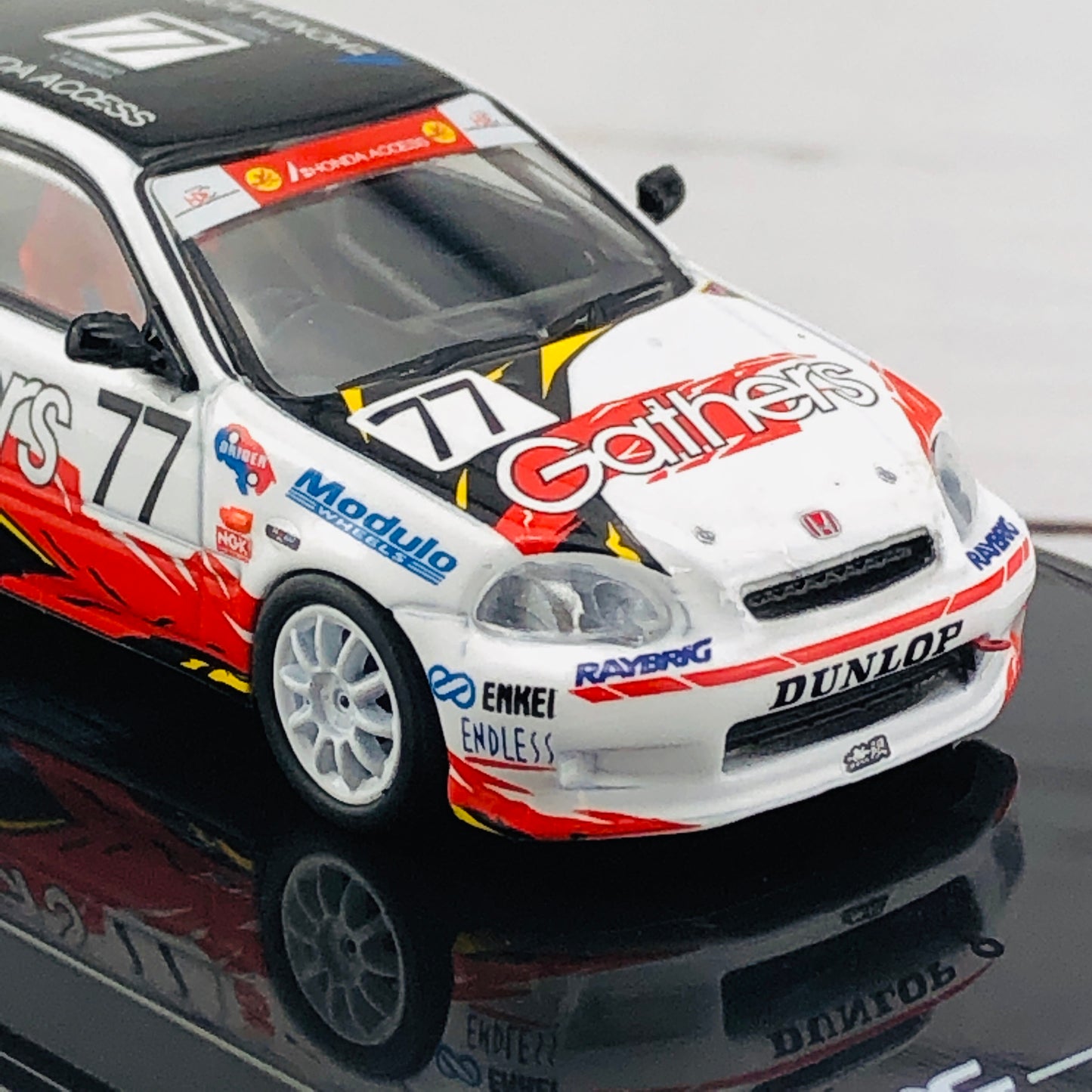 Tarmac Works 1/64 Honda Civic Type R EK9 Super Taikyu 1998 ST-4 Champion Gathers livery #77 T64–010-GR
