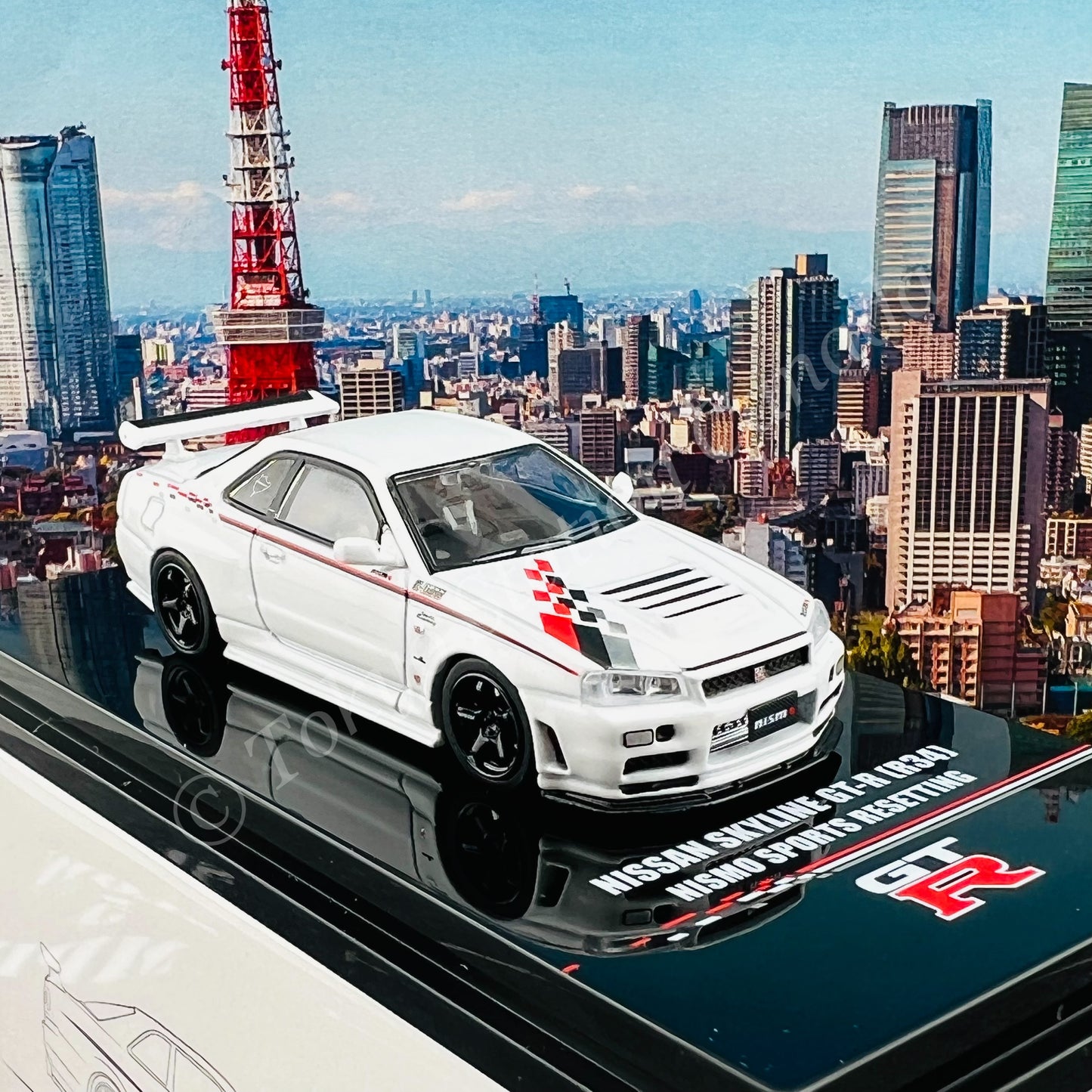INNO64 1/64 NISSAN SKYLINE GT-R (R34) NISMO SPORTS RESETTING IN64-R34RT-NSR