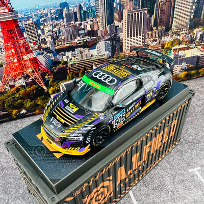 TARMAC WORKS 1/64 COLLAB64 Audi R8 LMS GT4  Super Taikyu STZ 2020 Nishimura / Okamoto / Tagahara / Fujiwara with Container T64-070-EVA20