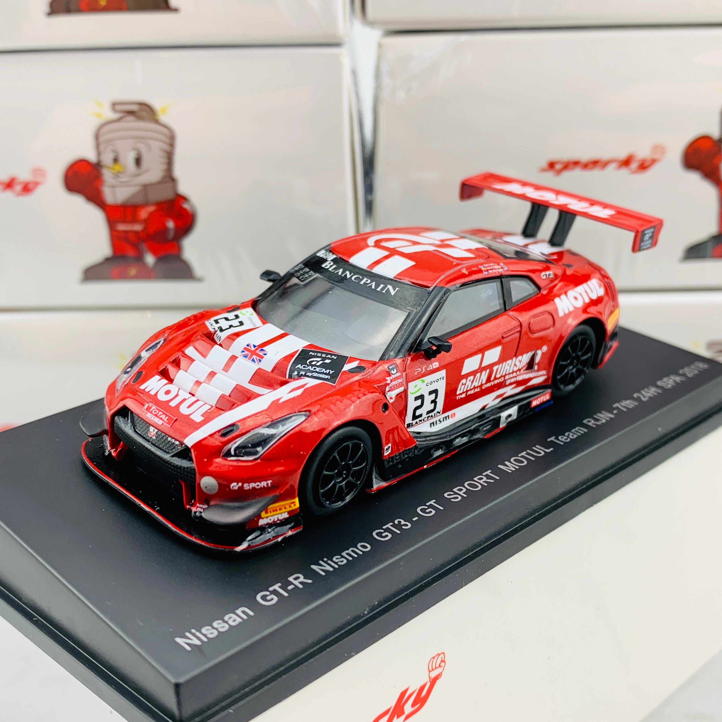 Sparky 1/64 NISSAN GTR NISMO GT3 NO.23 GT SPORT MOTUL TEAM RJN 7TH