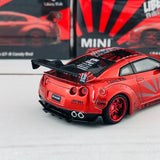 MINI GT 1/64 LB★Works Nissan GTR (R35) Type 1, Rear Wing ver 1+2 Candy Red RHD MGT00077-R