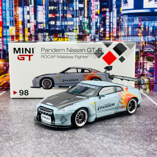 MINI GT 1/64 Pandem Nissan GTR (R35) GT Wing ROCAF Malataw Fighter LHD Taiwan Exclusive MGT00098-L