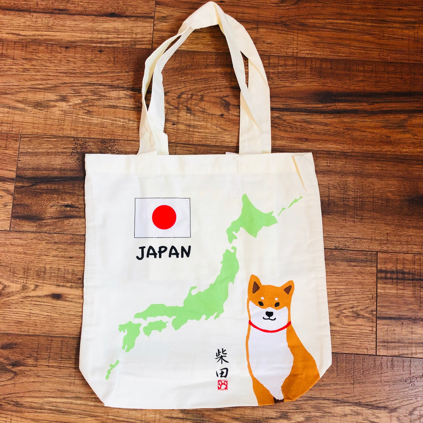 Shiba Inu Tote Bag 39cm x 38cm Japan Beige IS-294-136